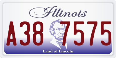 IL license plate A387575