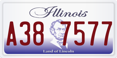 IL license plate A387577