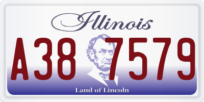 IL license plate A387579