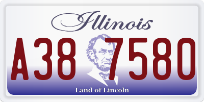 IL license plate A387580
