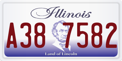 IL license plate A387582