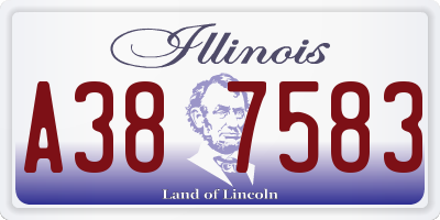 IL license plate A387583