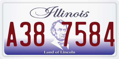 IL license plate A387584
