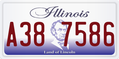 IL license plate A387586
