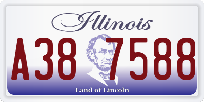 IL license plate A387588