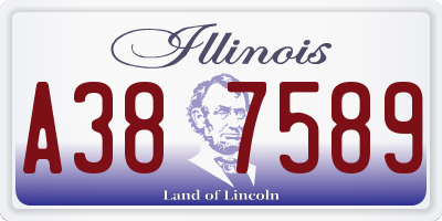 IL license plate A387589