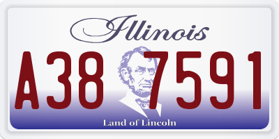 IL license plate A387591
