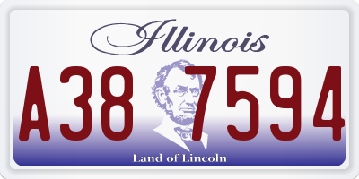 IL license plate A387594
