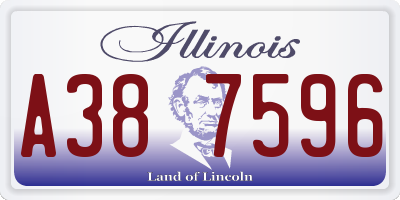 IL license plate A387596