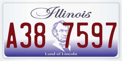 IL license plate A387597