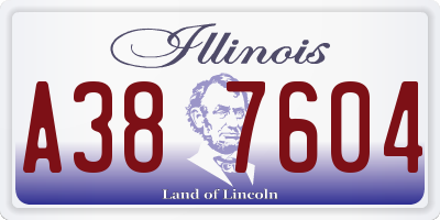 IL license plate A387604