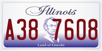 IL license plate A387608