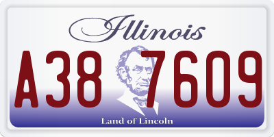 IL license plate A387609