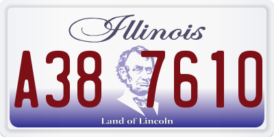 IL license plate A387610