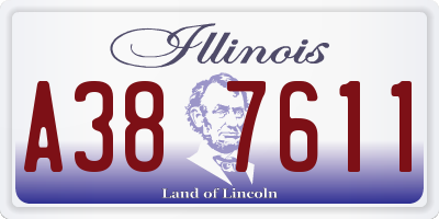 IL license plate A387611