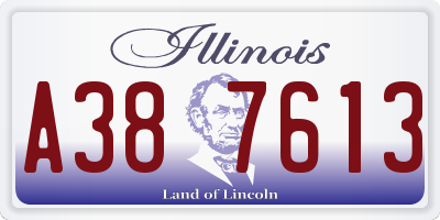 IL license plate A387613