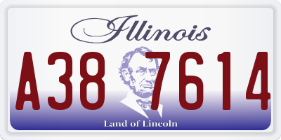 IL license plate A387614