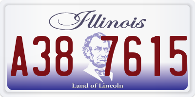 IL license plate A387615