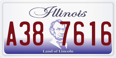 IL license plate A387616