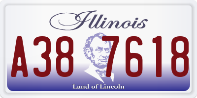 IL license plate A387618