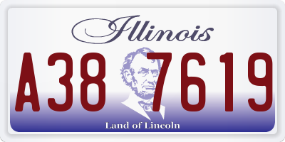 IL license plate A387619