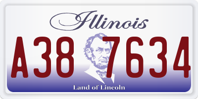 IL license plate A387634