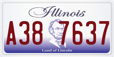 IL license plate A387637