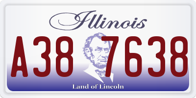 IL license plate A387638