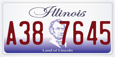 IL license plate A387645