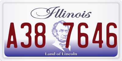 IL license plate A387646
