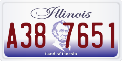 IL license plate A387651