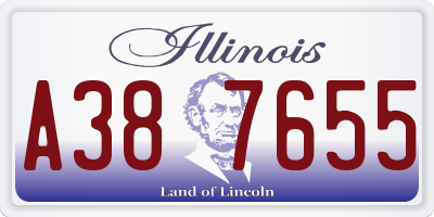 IL license plate A387655