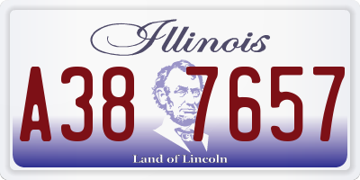 IL license plate A387657