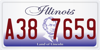 IL license plate A387659