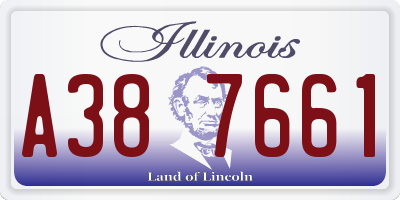 IL license plate A387661