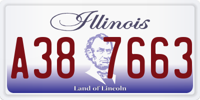 IL license plate A387663