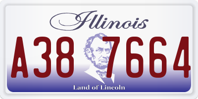IL license plate A387664