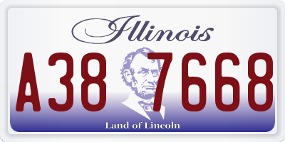 IL license plate A387668