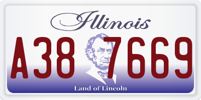 IL license plate A387669