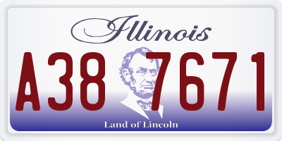 IL license plate A387671
