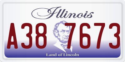 IL license plate A387673