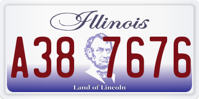 IL license plate A387676