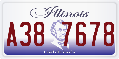 IL license plate A387678