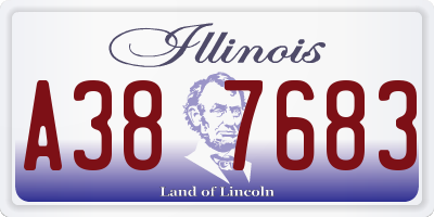 IL license plate A387683