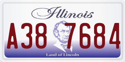 IL license plate A387684