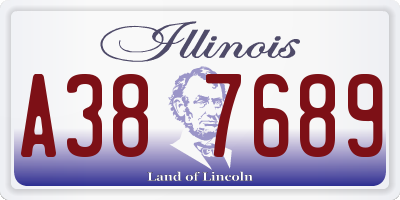 IL license plate A387689