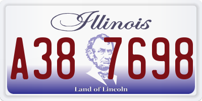 IL license plate A387698