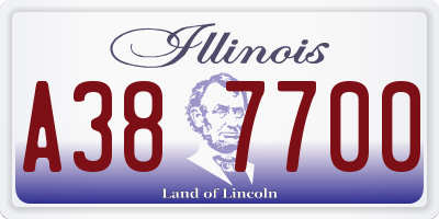 IL license plate A387700