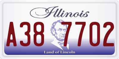 IL license plate A387702