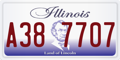 IL license plate A387707